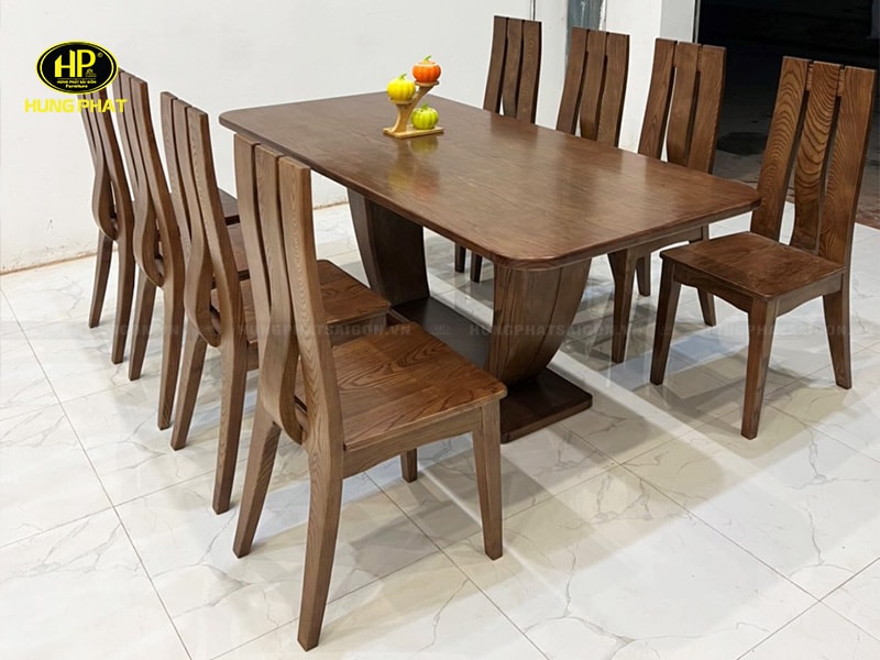 bộ bàn ăn gỗ sồi tm-04