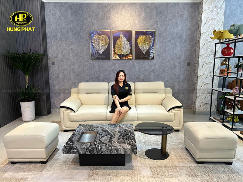 bộ ghế sofa da pandora chống mèo cào hd-02p