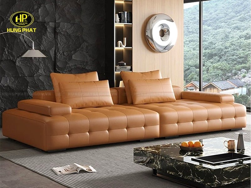 ghế sofa băng kiểu dáng vuông hiện đại h-409