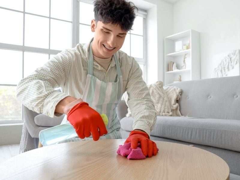 chăm sóc mặt bàn trà đúng cách