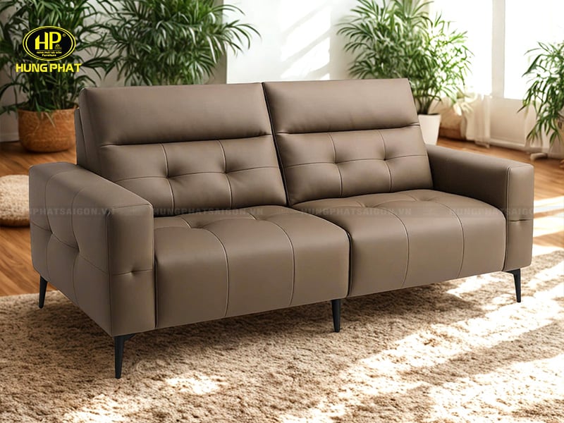 ghế sofa băng da mini nhỏ gọn tiện nghi h-414