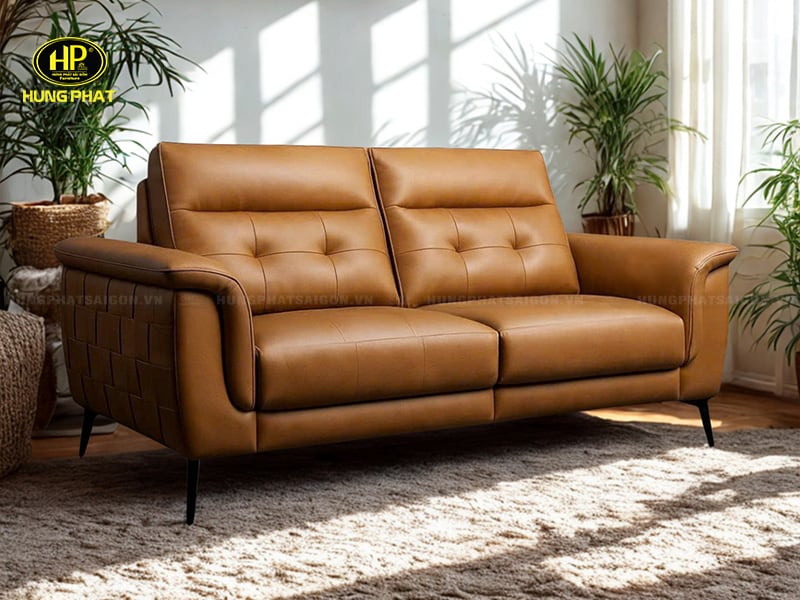 ghế sofa mini da phòng khách nhỏ h-415