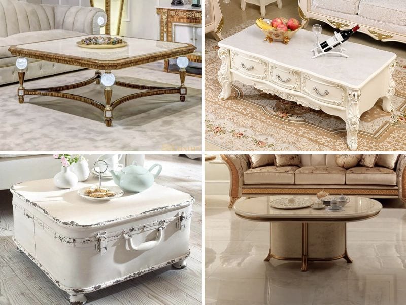 lựa chọn bàn trà kiểu dáng cổ điển phù hợp