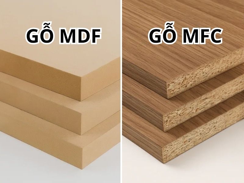 so sánh bàn trà gỗ mdf và mfc