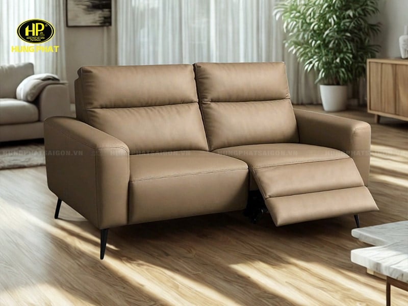 sofa 2 người ngồi chỉnh điện da hàn quốc h-417