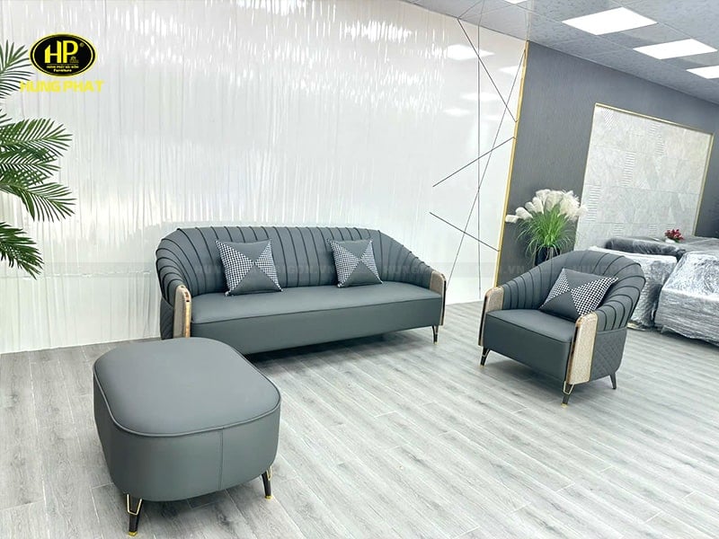 sofa da công nghiệp chống trầy xước vt-412c