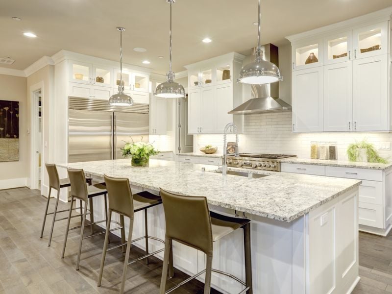 xác định kích thước bàn đảo bếp