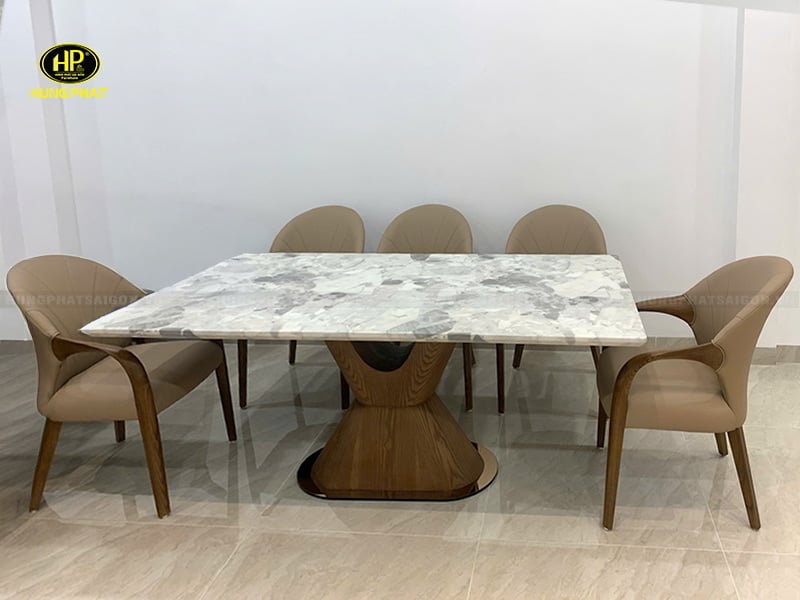 bộ bàn ghế ăn nhập khẩu gỗ sồi vt-9616