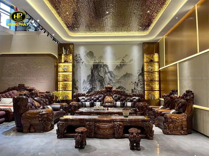 bộ ghế sofa tân cổ điển hoàng gia nhập khẩu sf-920