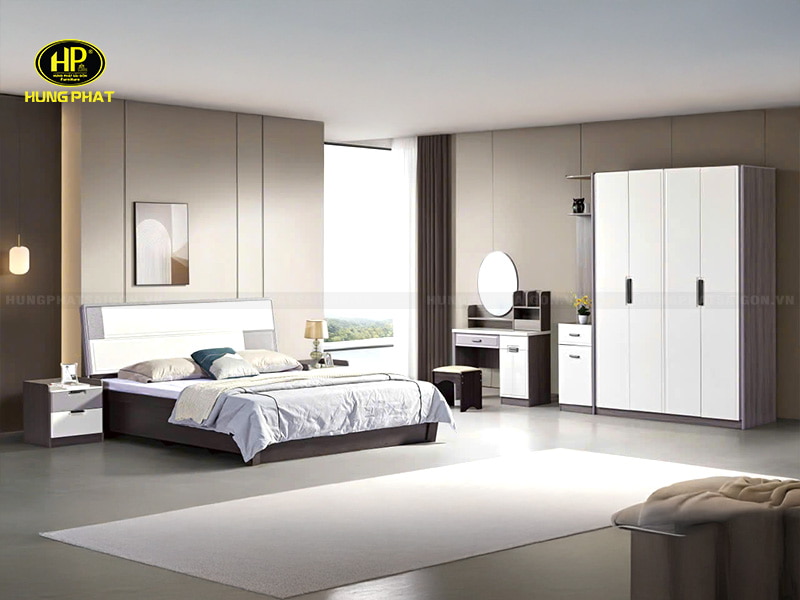 combo nội thất phòng ngủ gỗ mdf tp-9264