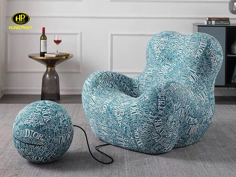 ghế thư giãn lazy chair hiện đại phiên bản dior blue cj-3-4