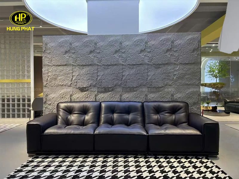 sofa da bò băng dài hiện đại sf-lmd-01