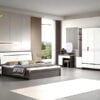 trọn bộ combo giường tủ quán áo bàn trang điểm tp-9004