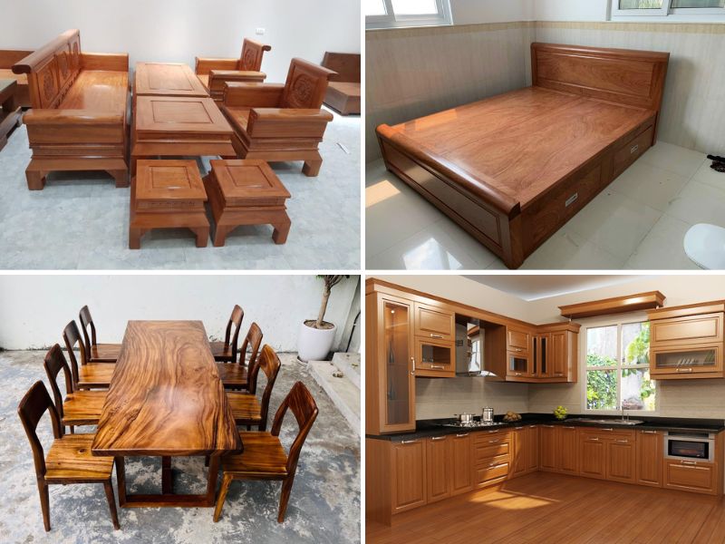 ứng dụng của các loại gỗ trong nội thất
