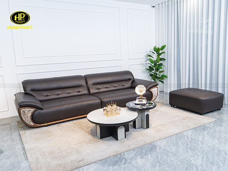 ghế sofa da sinh thái phòng khách hiện đại td-8817