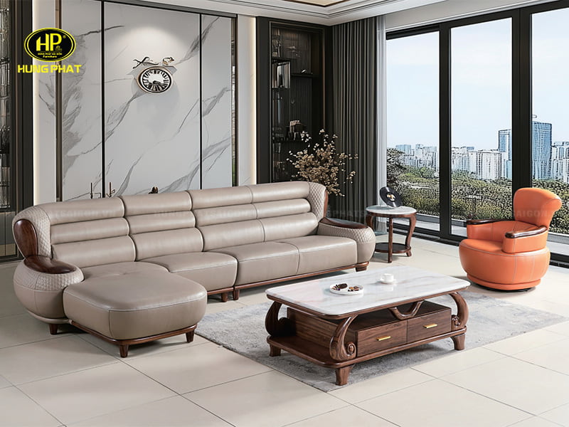 ghế sofa gỗ mun cao cấp góc chữ l nhập khẩu d195