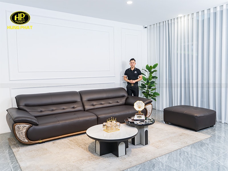sofa băng phòng khách da sinh thái td-8817