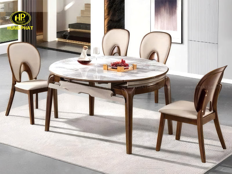 bàn ăn mặt đá thông minh 6 ghế ad-a10