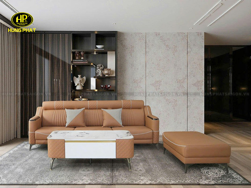 bộ ghế sofa phòng khách da chống trầy vt-309d