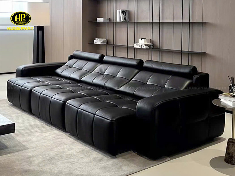 sofa chỉnh điện thông minh bọc da bò s3516