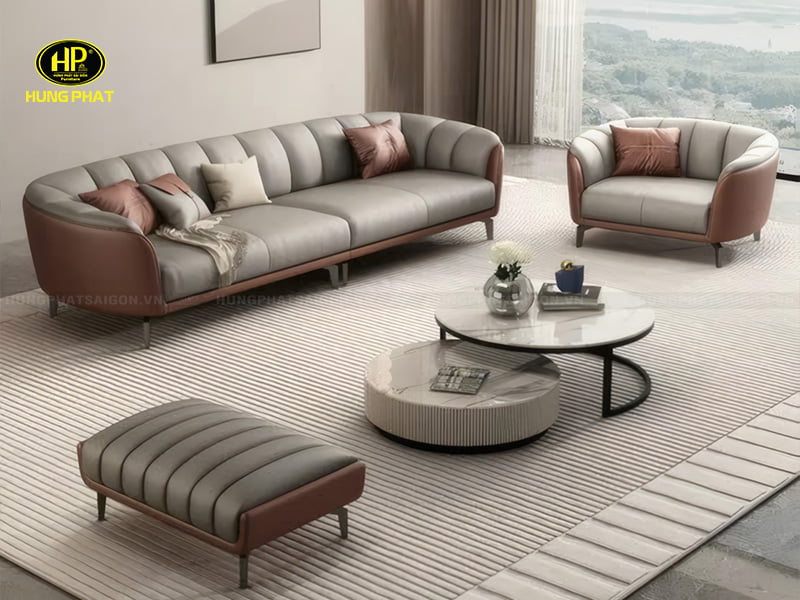 bộ sofa văn phòng da hàn quốc h-134