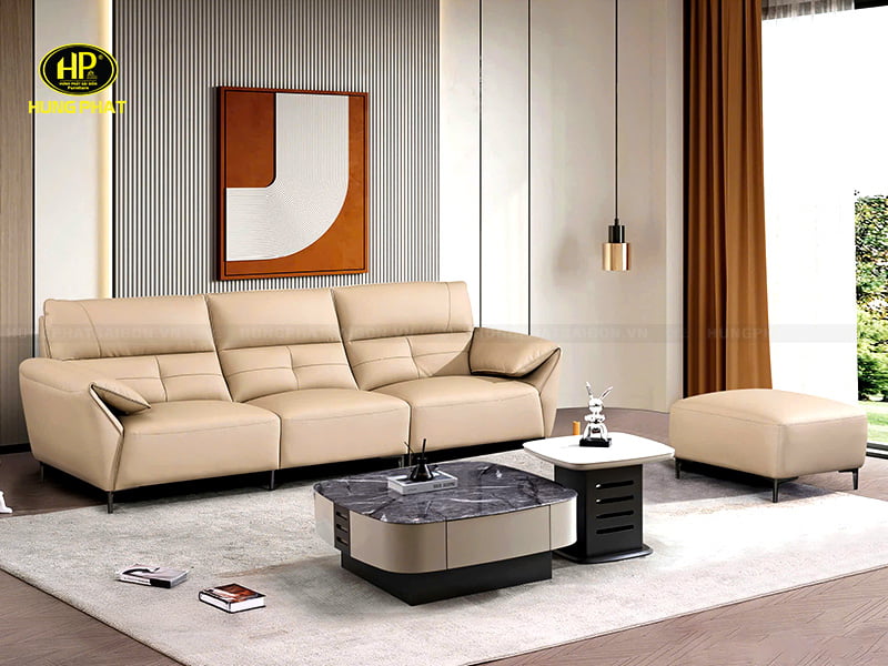 sofa da microfiber phòng khách hiện đại tp-3302