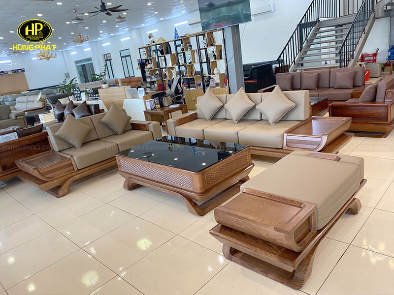bộ salon gỗ sồi nga nhập khẩu hs-032vy
