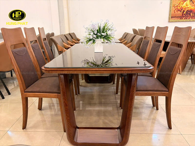 bàn ăn 6 ghế gỗ sồi tm-23