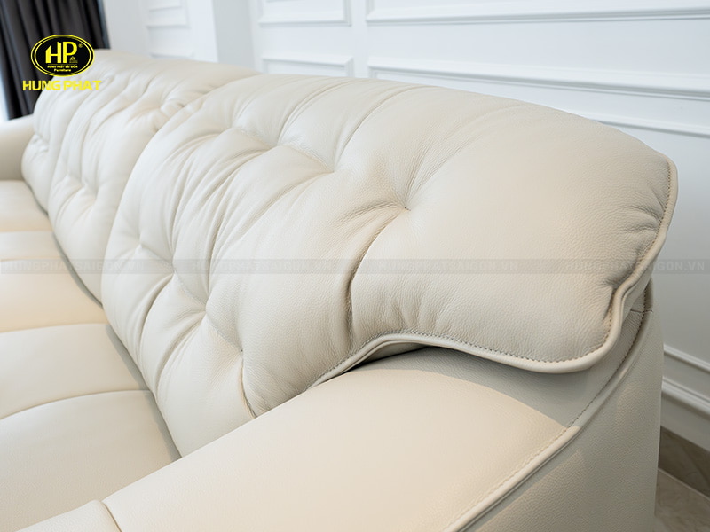 cận cảnh chất liệu da dày 2.0 sofa cloudo 2230