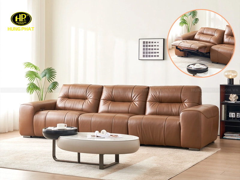 ghế sofa da bò cao cấp tích hợp chỉnh điện sf171g