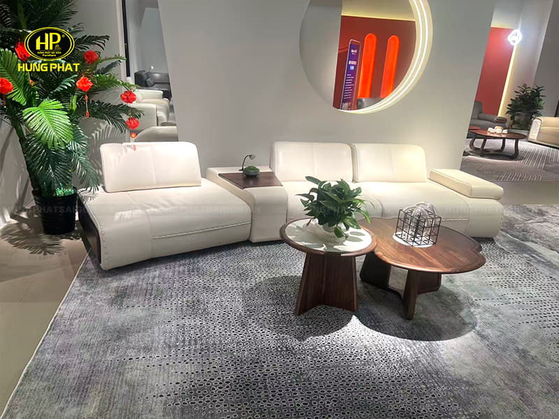 ghế sofa da bò thế hệ mới sf-2331-white