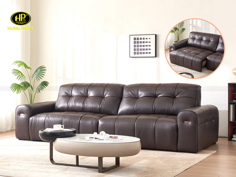 ghế sofa đa năng chỉnh điện da bò sf172g