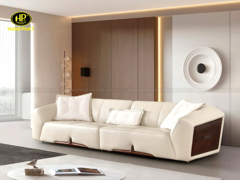 ghế sofa phòng khách da bò dày sf-2329