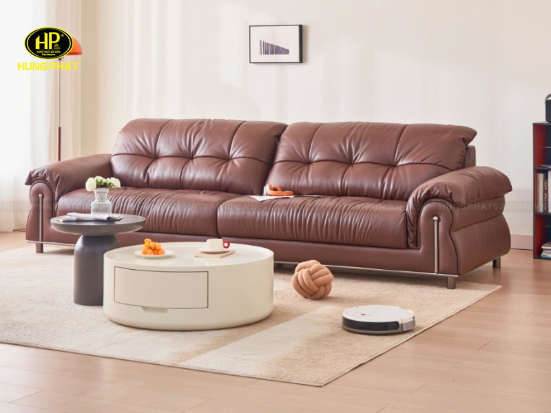 sofa băng da bò sinh thái sa266