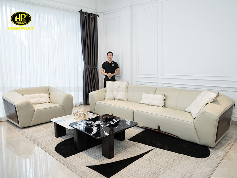 sofa da dày mẫu mới duro 2329