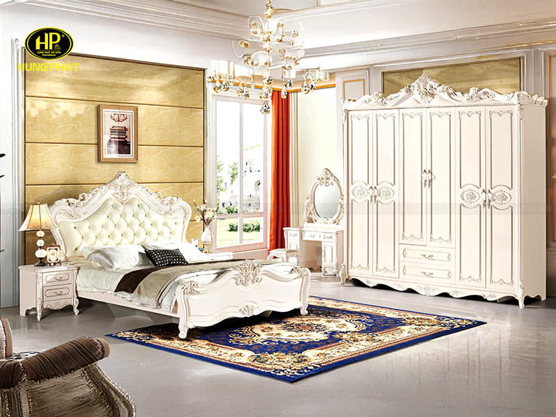 trọn bộ nội thất phòng ngủ tân cổ điển tp-906