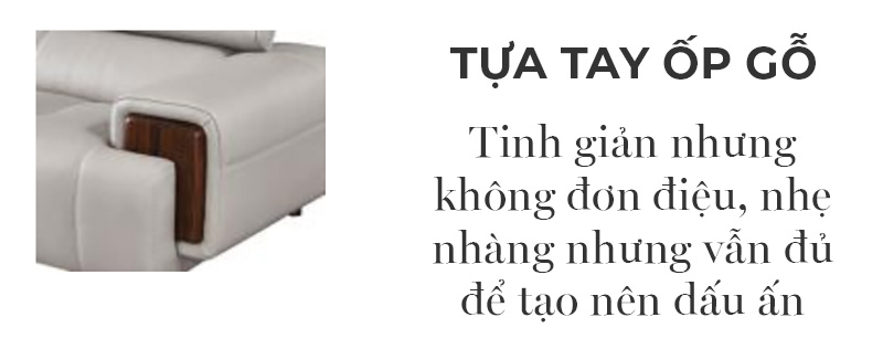 tựa tay ốp gỗ