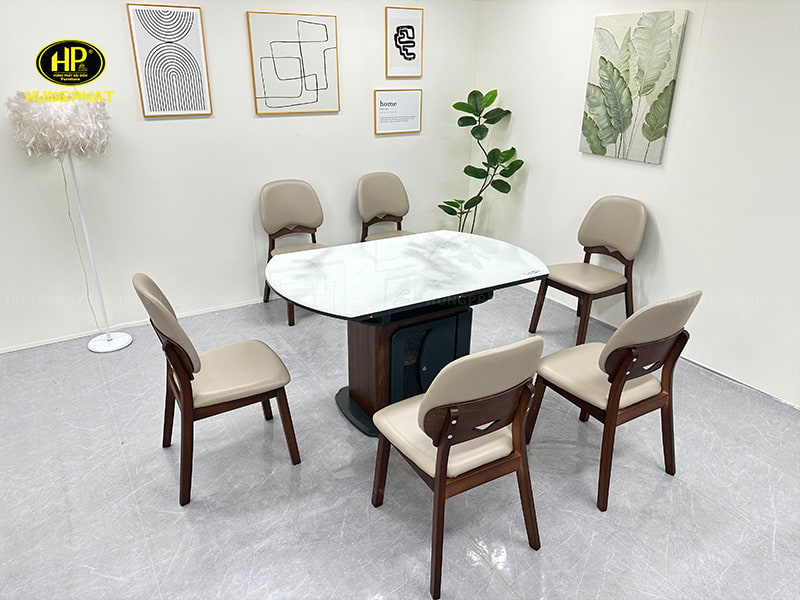 bàn ăn đa năng có thể mở rộng có hộc đựng đồ sv688