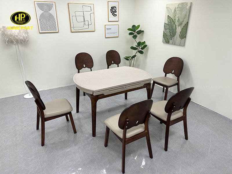 bộ bàn ăn thông minh mở rộng 6 ghế s532