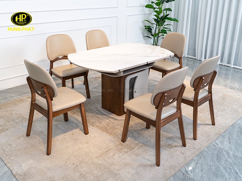 bộ bàn ăn thông minh mở rộng có hộc tủ sv688