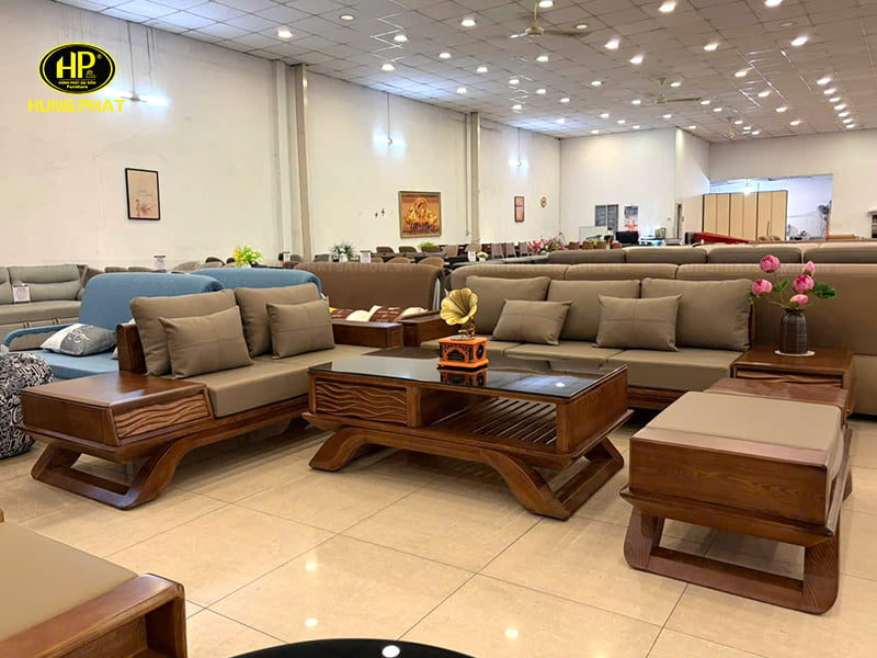bộ salon gỗ sồi nga nhập khẩu hs-48