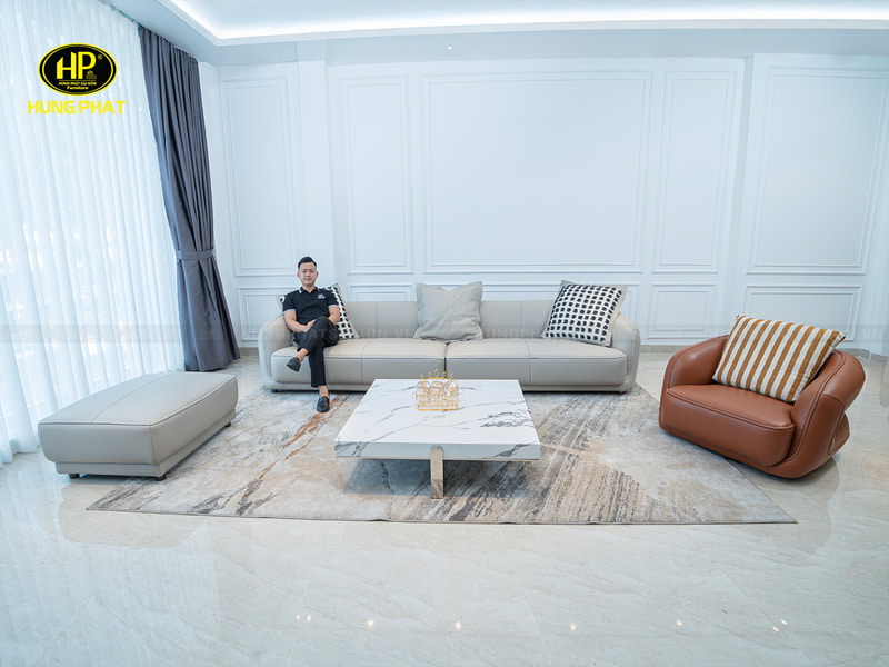 ghế sofa da bò dày 2cm david02