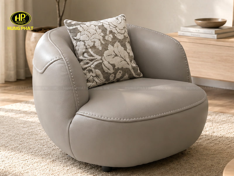 ghế sofa đơn da bò nhập khẩu gd-david2
