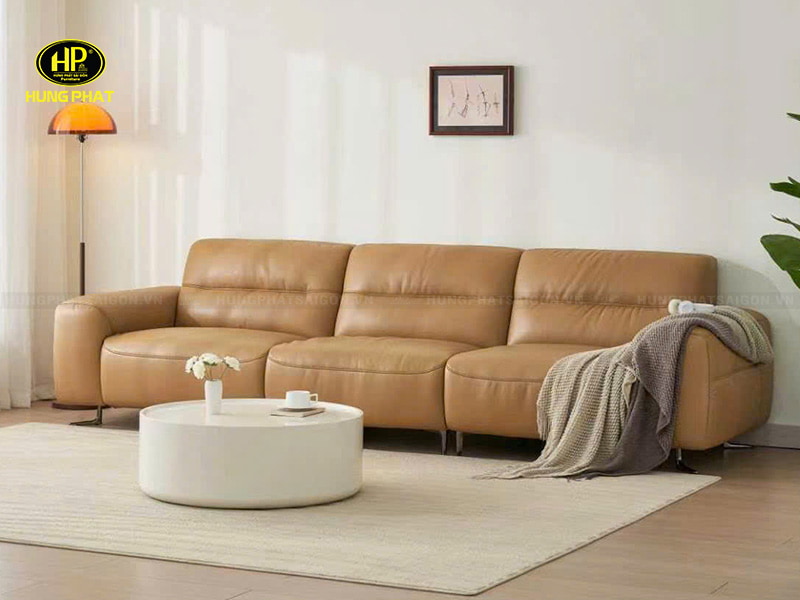 ghế sofa phòng khách da bò nhập khẩu sa235