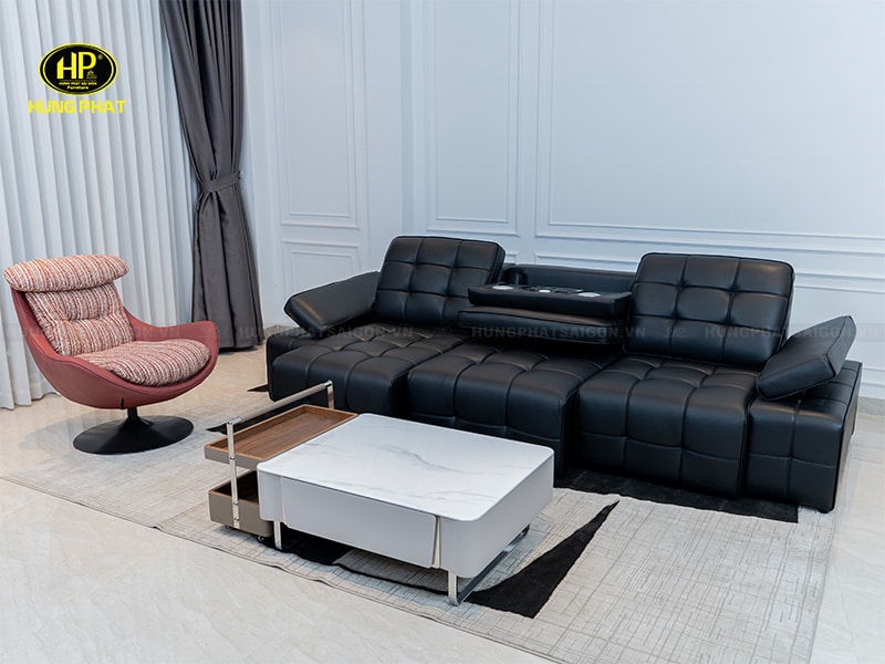 ghé sofa phòng khách da bò nhập nova s f6003