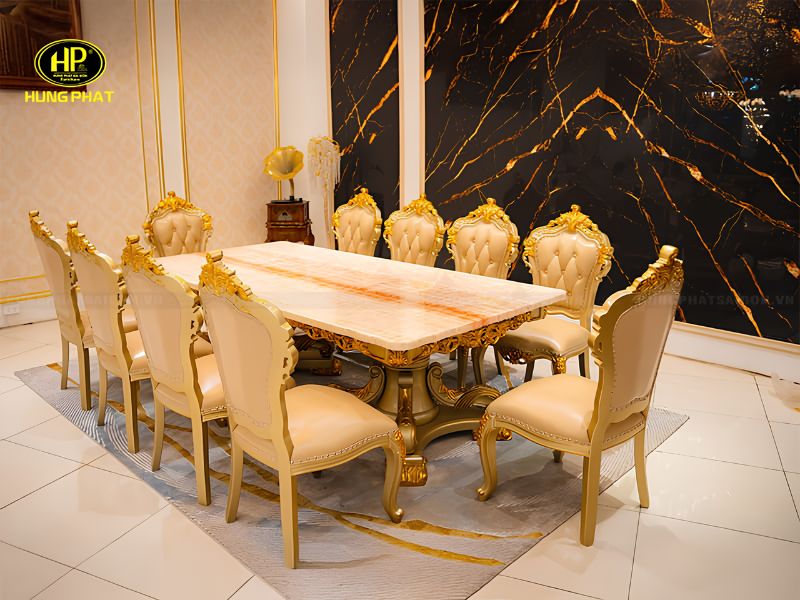 Bộ bàn ăn phong cách tân cổ điển hoàng gia BA-8329