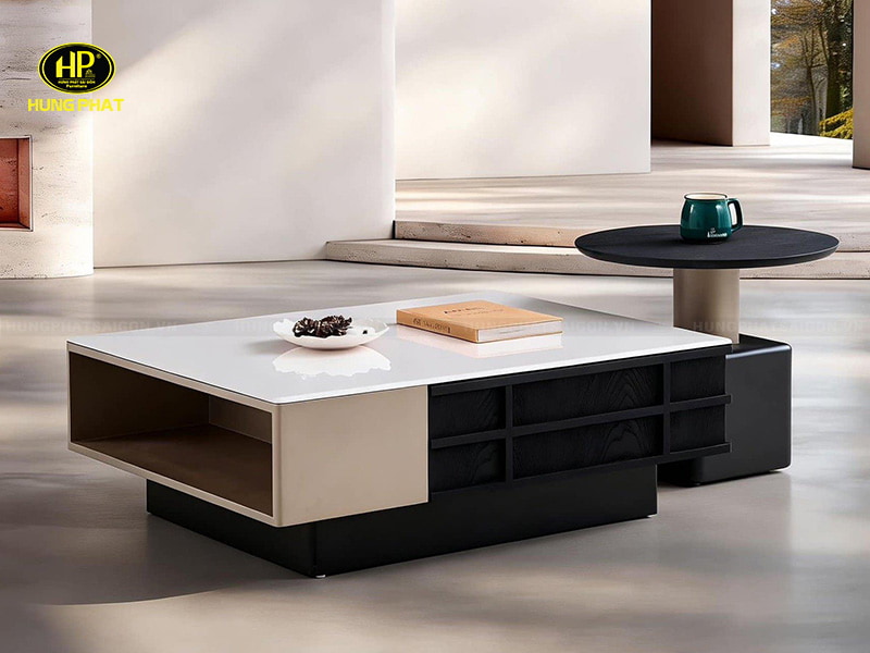 bàn trà kết hợp tủ dài m619