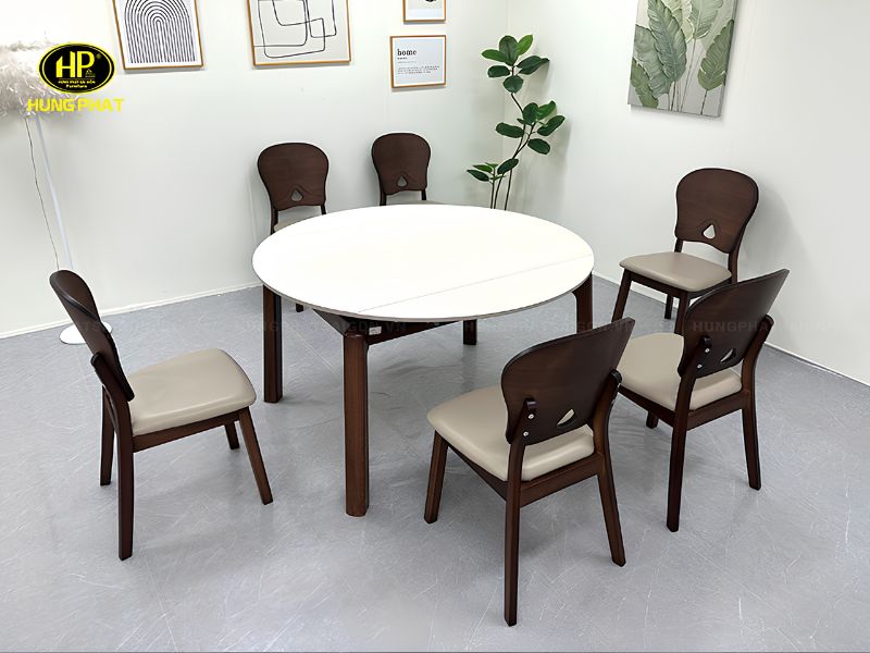 Bộ bàn ăn tròn thông minh mở rộng S685