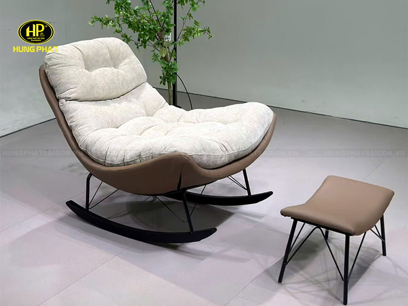ghế bập bênh thư giãn d103 trắng