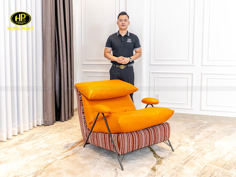 ghế đơn thư giãn chân sắt d996